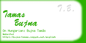 tamas bujna business card
